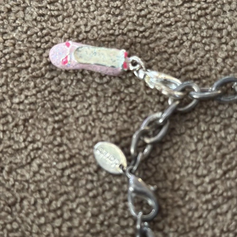 Claire’s Charm Bracelet Silver Tone Gymnastics, Daughter, Ballet, Turtle (TD)